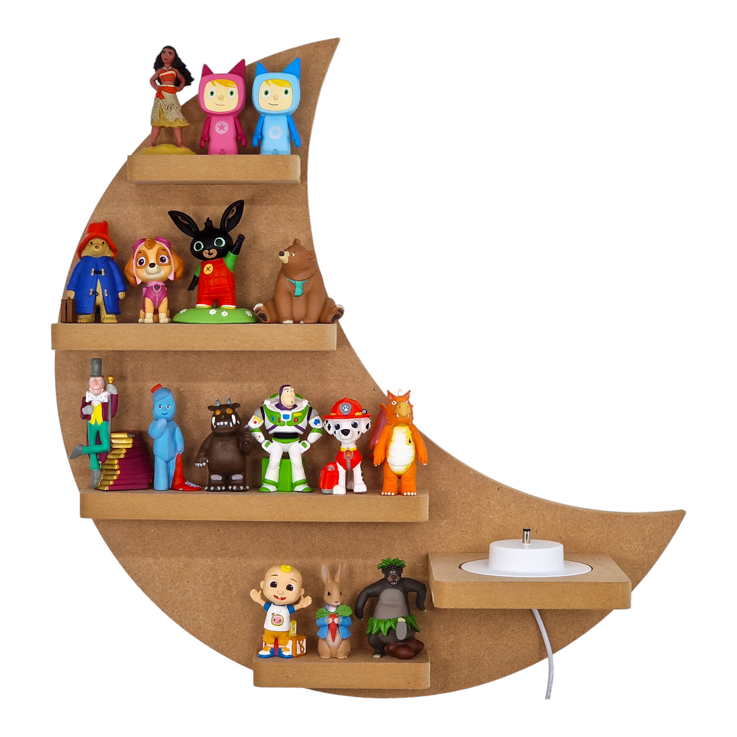 Crescent Moon Shaped Tonie Shelf, Suitable for Toniebox & Tonie Storage