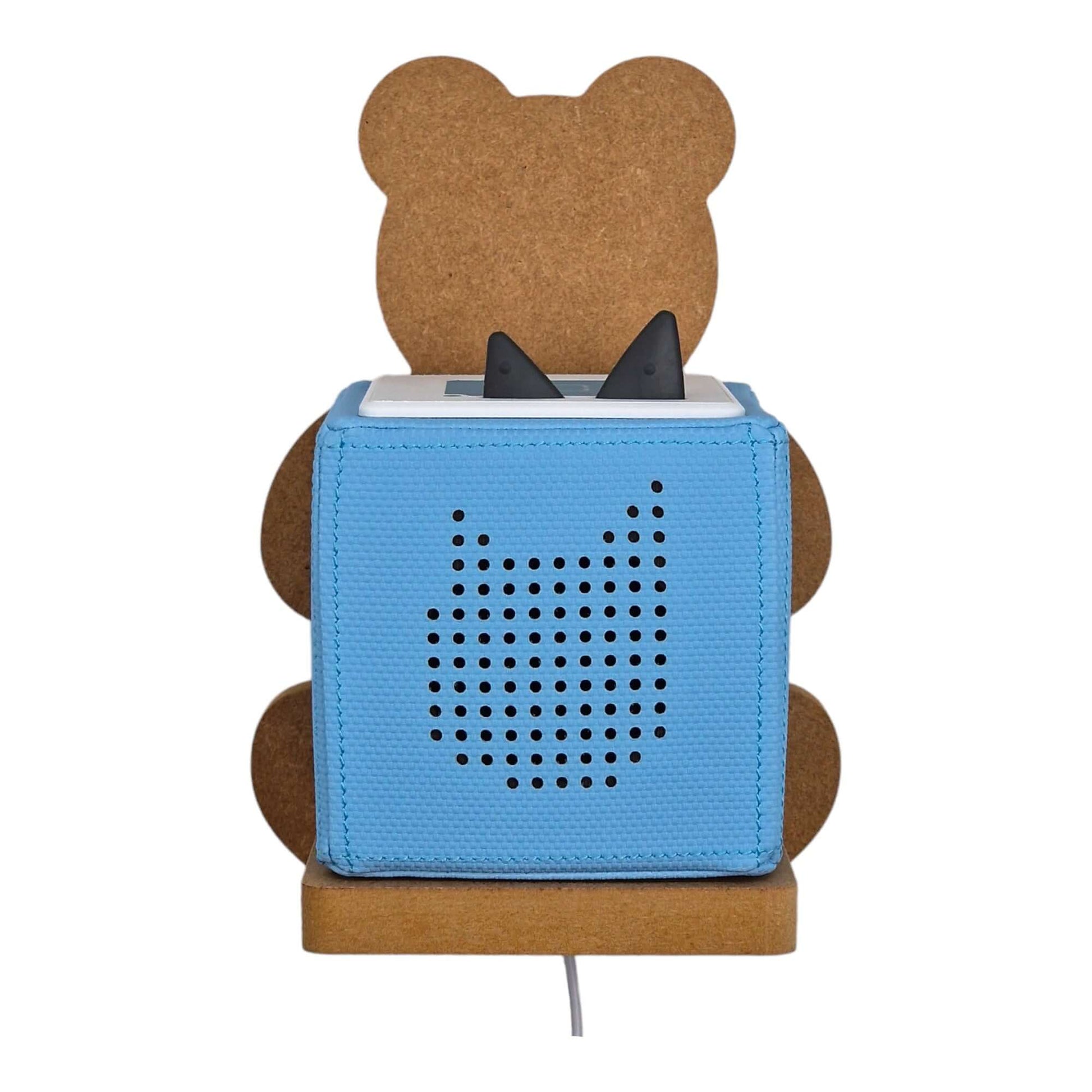 Teddy Bear shaped display shelf for Toniebox, featuring one large MDF bracket for Tonie box storage.