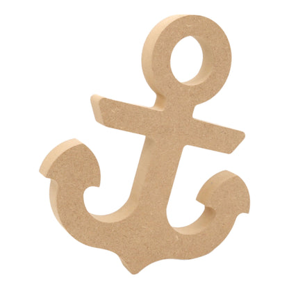 CNC routed freestanding anchor shapes made from MDF, quality craft shapes for DIY projects.