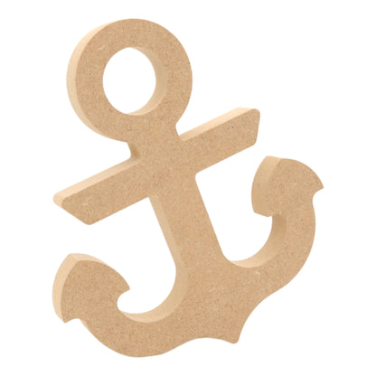 CNC routed freestanding anchor shapes made from MDF, quality craft shapes for DIY projects.