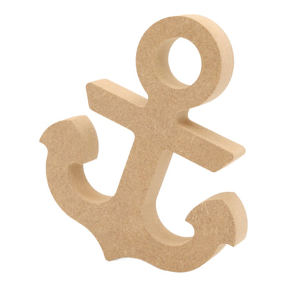 CNC routed freestanding anchor shapes made from MDF, quality craft shapes for DIY projects.