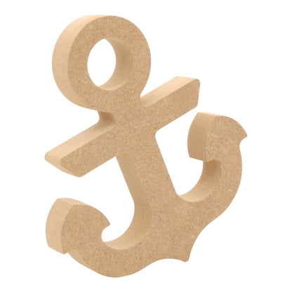 CNC routed freestanding anchor shapes made from MDF, quality craft shapes for DIY projects.