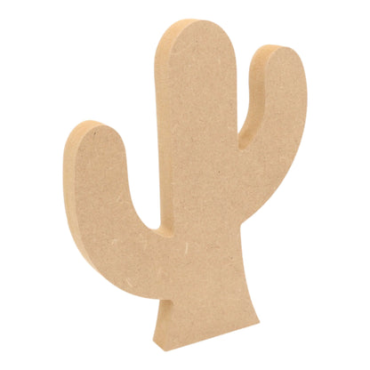 CNC routed freestanding cactus shapes made from MDF, quality craft shapes for DIY projects.