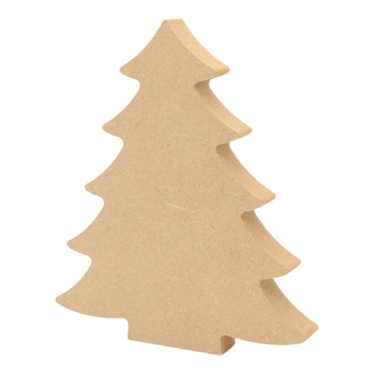 CNC routed freestanding Christmas tree s2 shapes made from MDF, quality craft shapes for DIY projects.