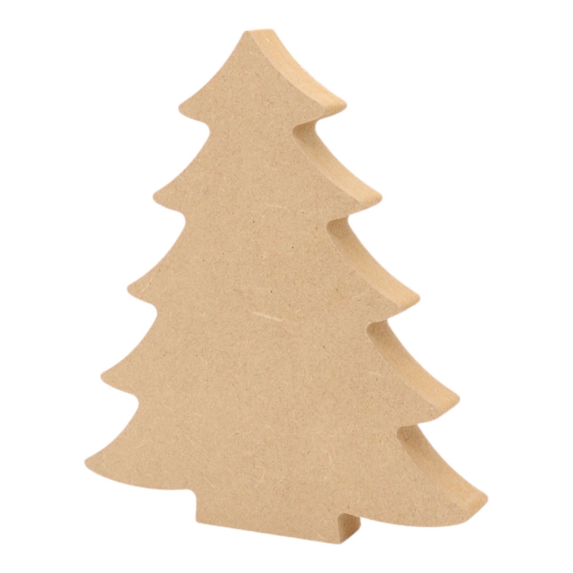 CNC routed freestanding Christmas tree s2 shapes made from MDF, quality craft shapes for DIY projects.