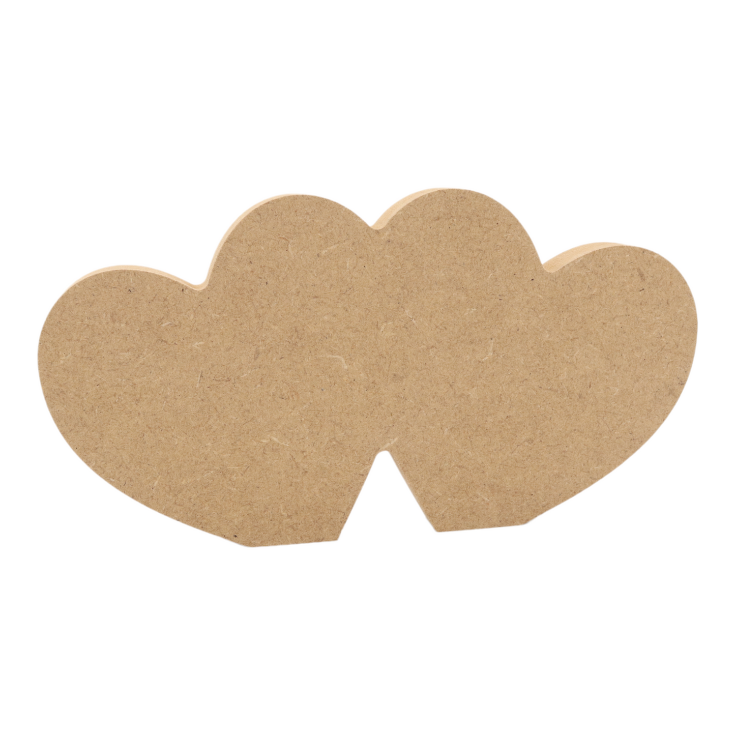 MDF Freestanding Double Slanted Heart Shape