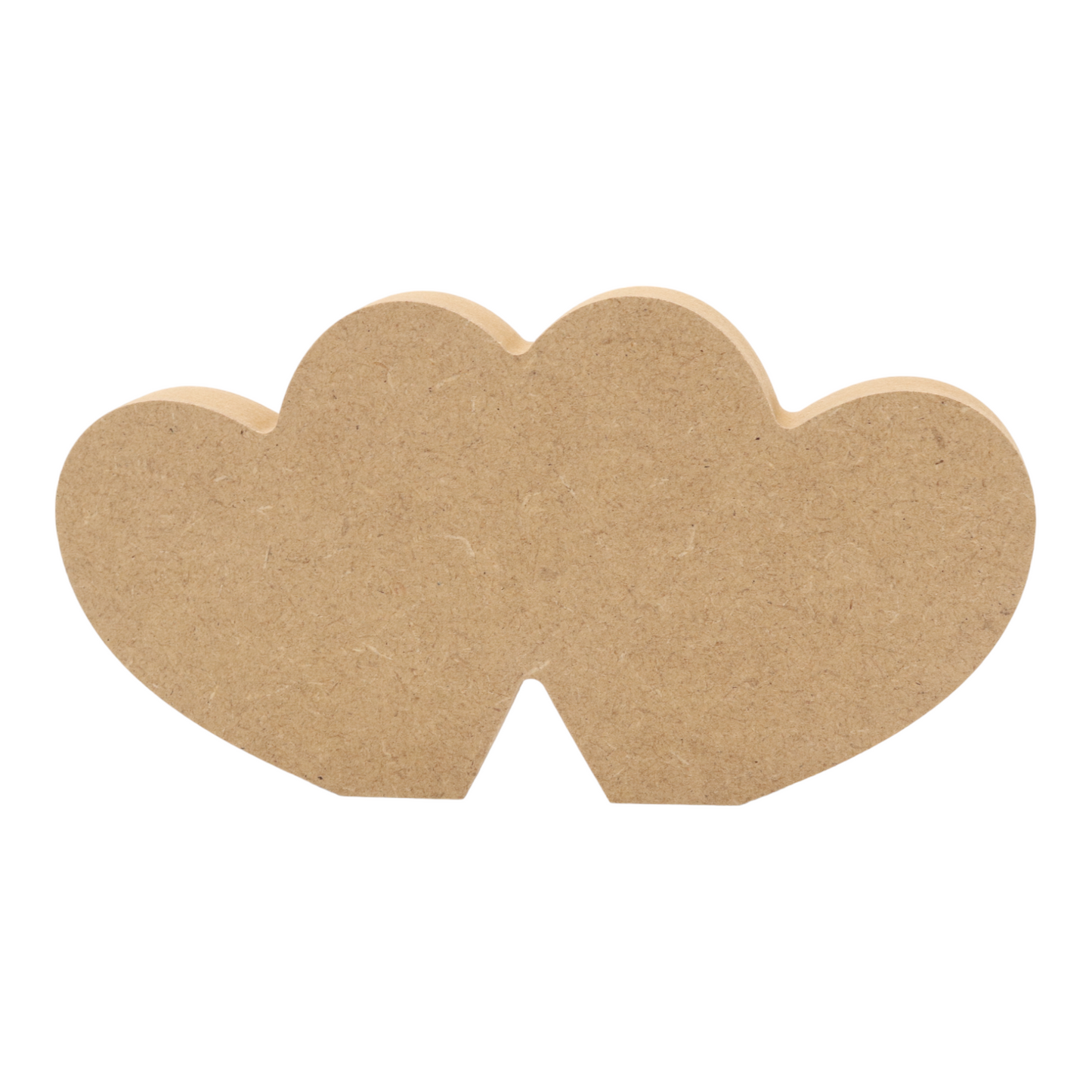 MDF Freestanding Double Slanted Heart Shape