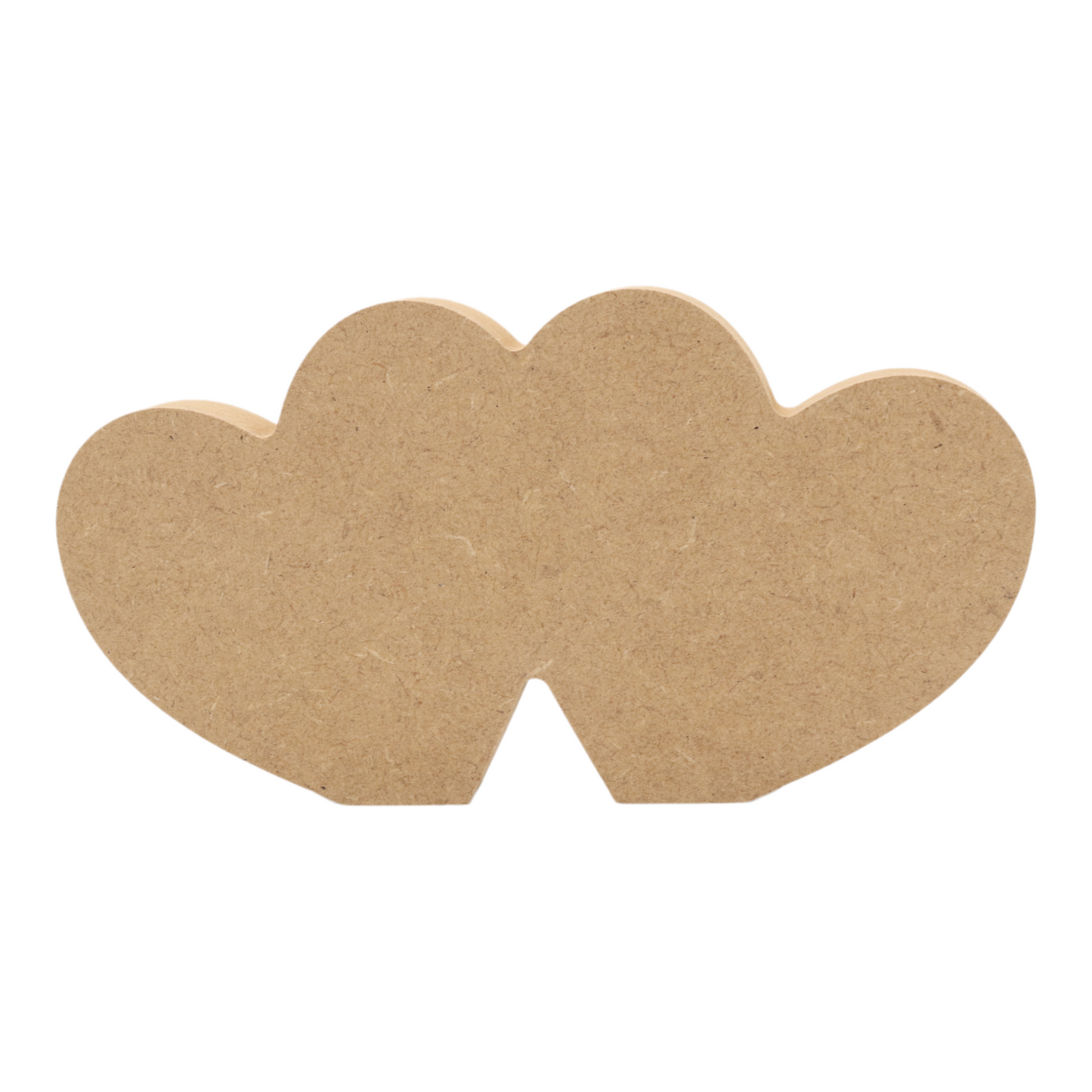 MDF Freestanding Double Slanted Heart Shape