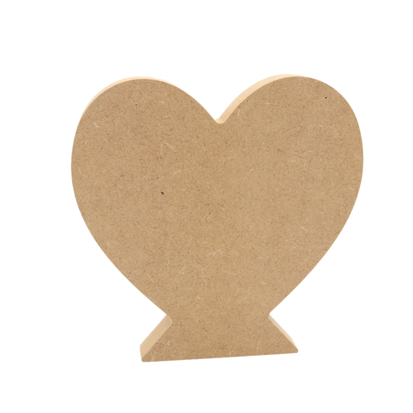 CNC routed freestanding heart with base shapes made from MDF, quality craft shapes for DIY projects.