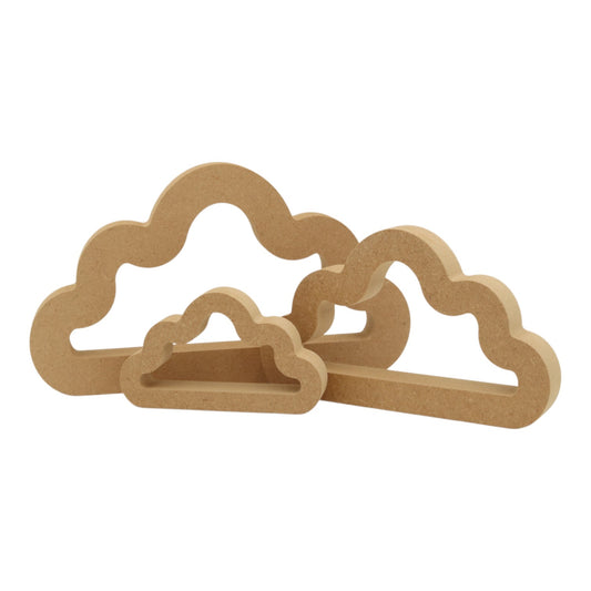 MDF Freestanding Hollow Cloud Shape