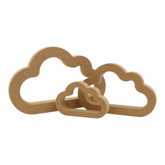 MDF Freestanding Hollow Cloud Shape (Style 2)