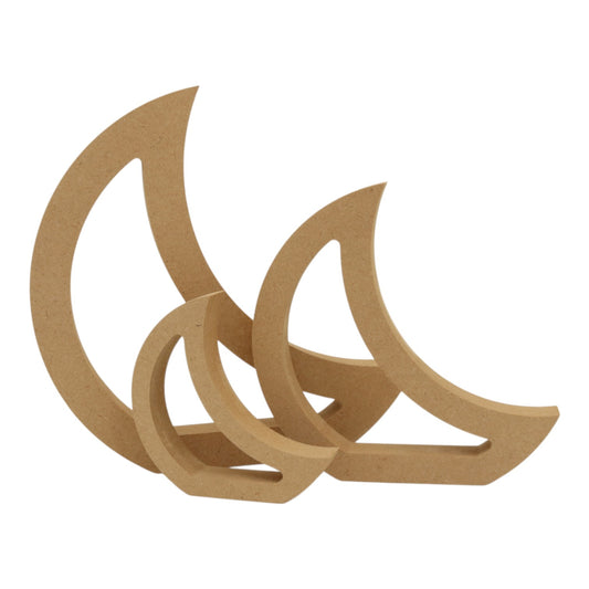 MDF Hollow Freestanding Crescent Moon Shape