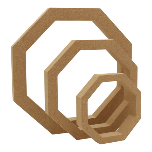 MDF Freestanding Hollow Octagon Shape