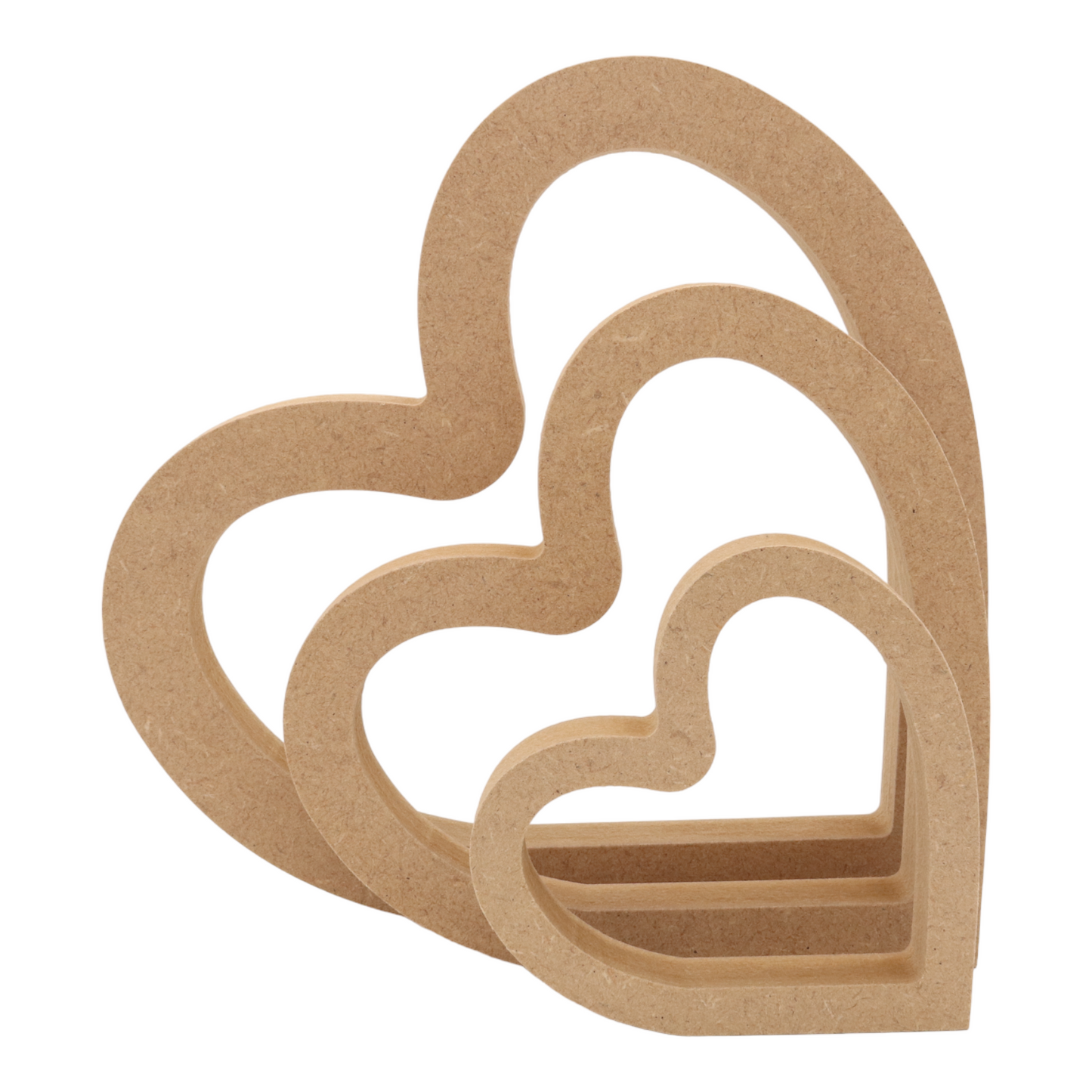 MDF Freestanding Hollow Heart Shape