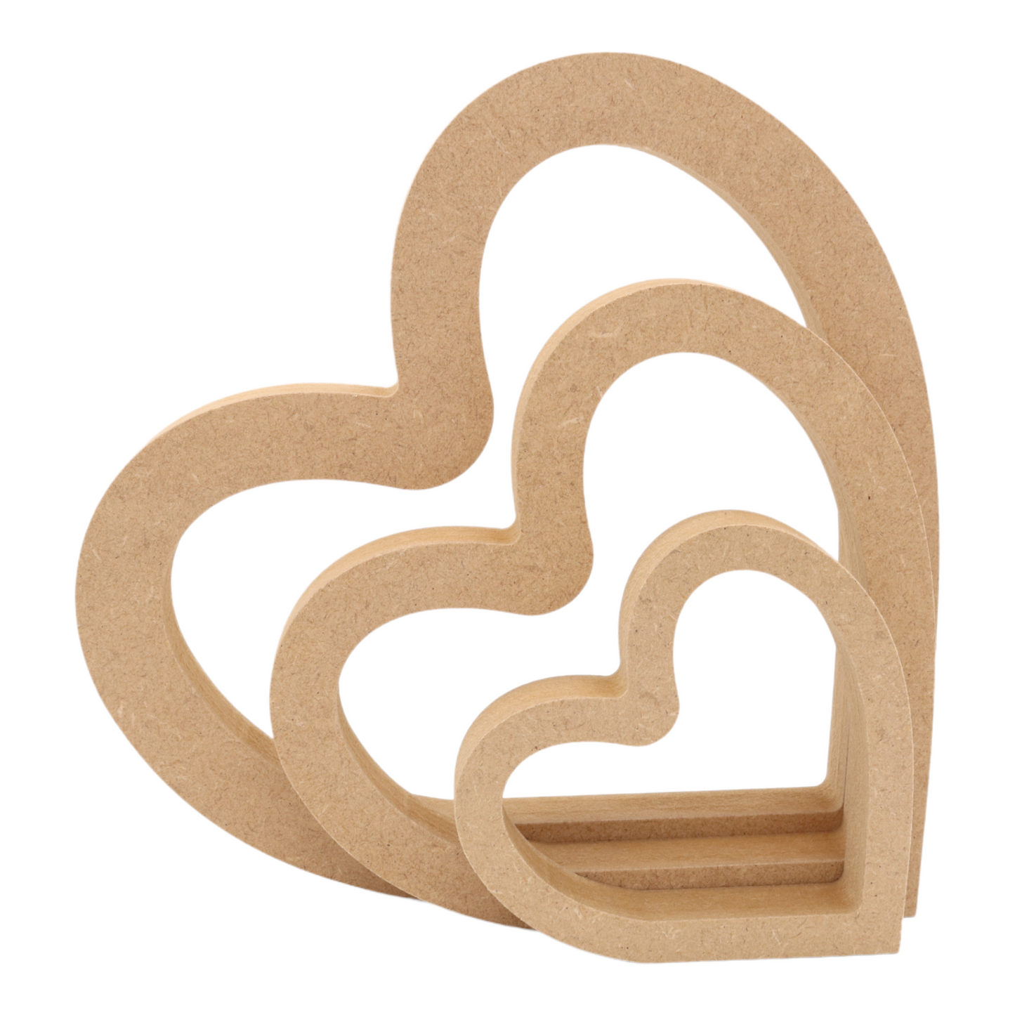 MDF Freestanding Hollow Heart Shape