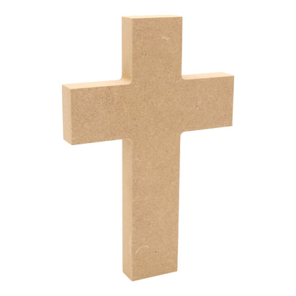 CNC routed freestanding latin cross shapes made from MDF, quality craft shapes for DIY projects.