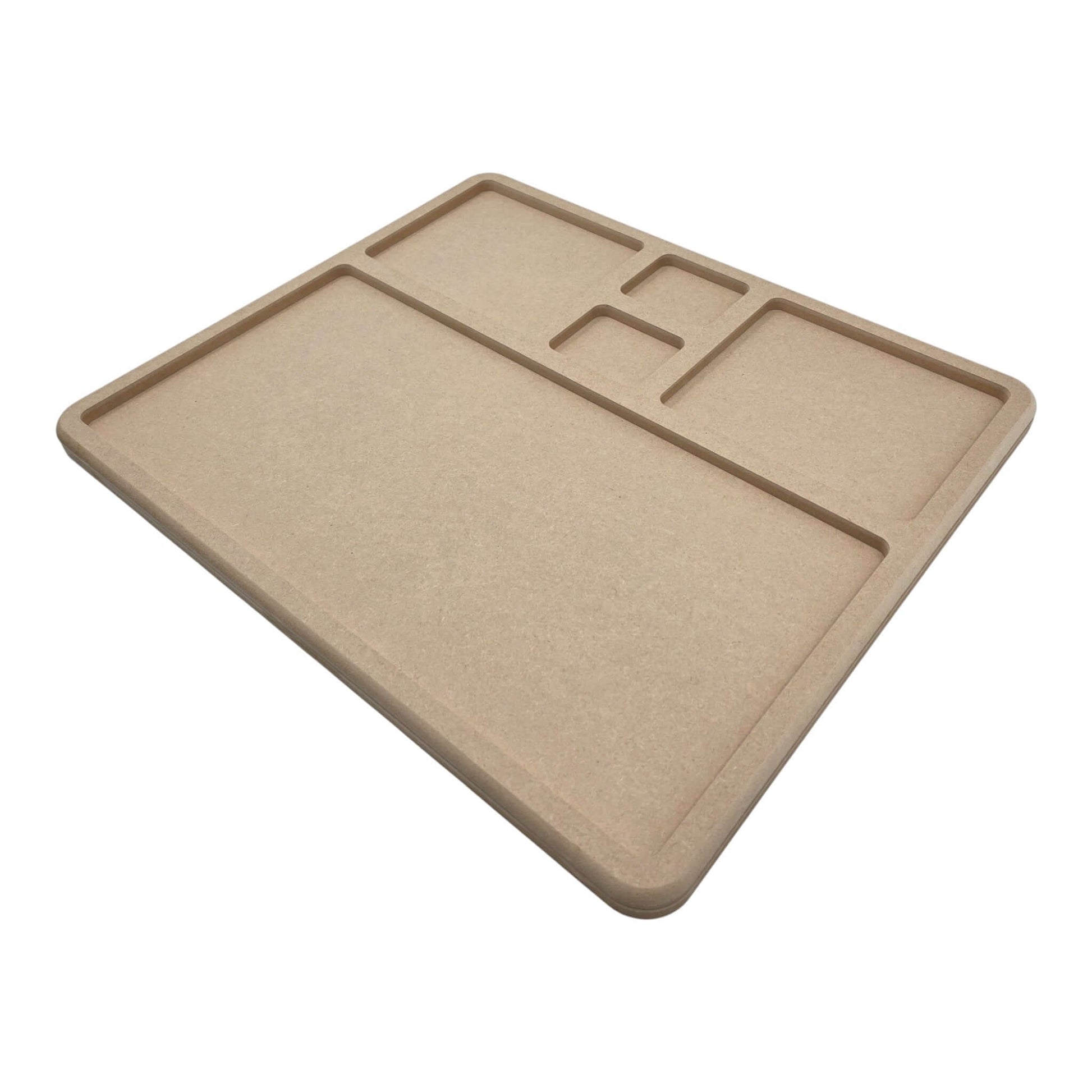 Pro-Series Large | LEGO® Compatible Sorting & Building Tray | LS5, a beige sorting tray for building blocks.