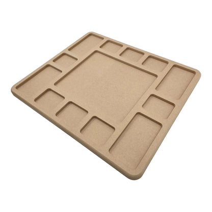 Empty LEGO Compatible Sorting & Building Tray for easy organization. Right hand view. LS7