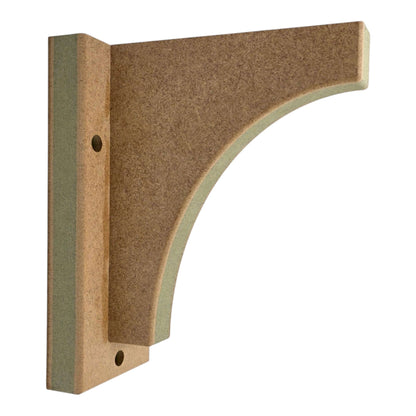 Shaker Gallows Bracket with Backplate - Style 3 showcasing precision-crafted MDF design for shelving.