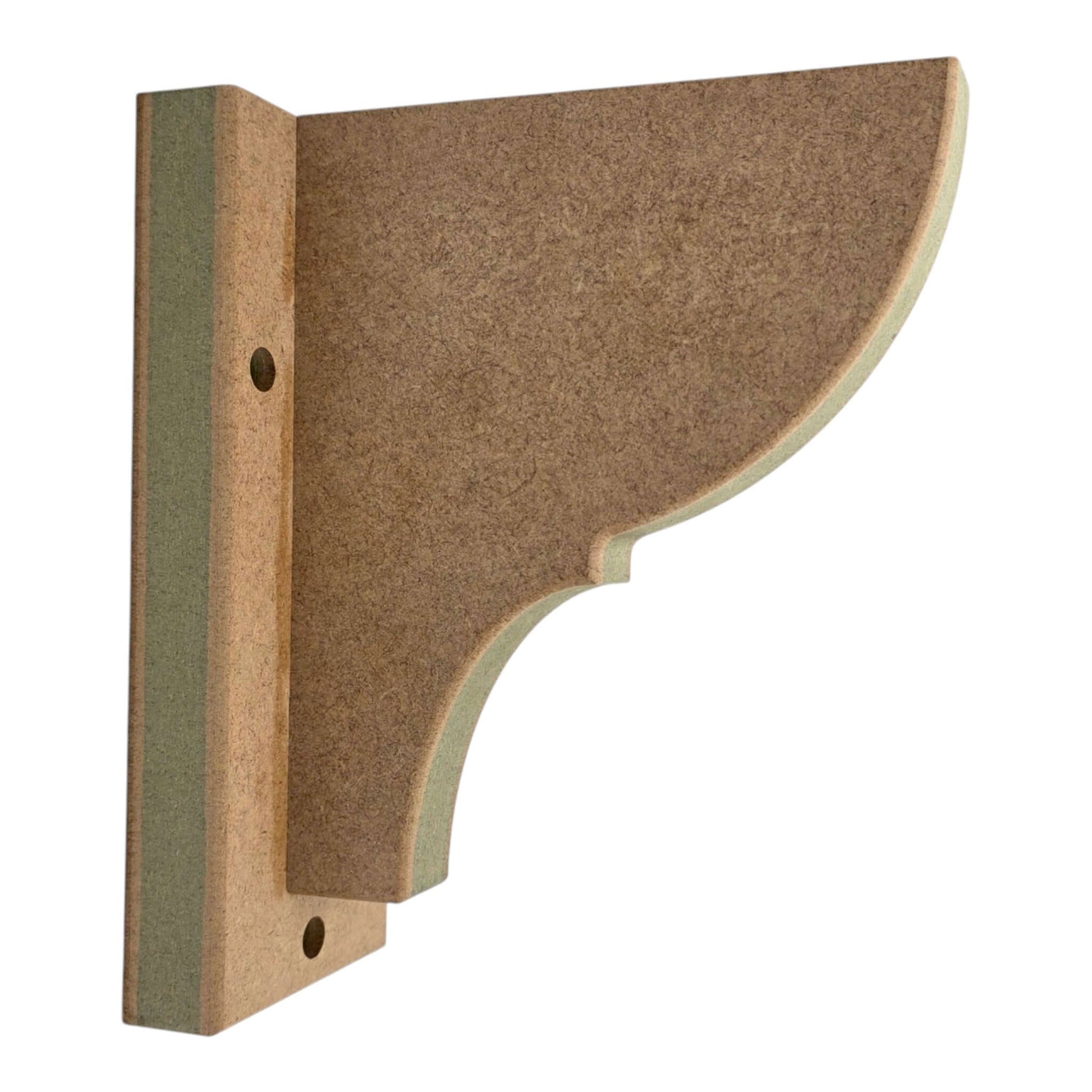 Shaker Gallows Bracket with Backplate - Style 7, precision-crafted, premium 25mm Moisture-Resistant MDF, robust design.