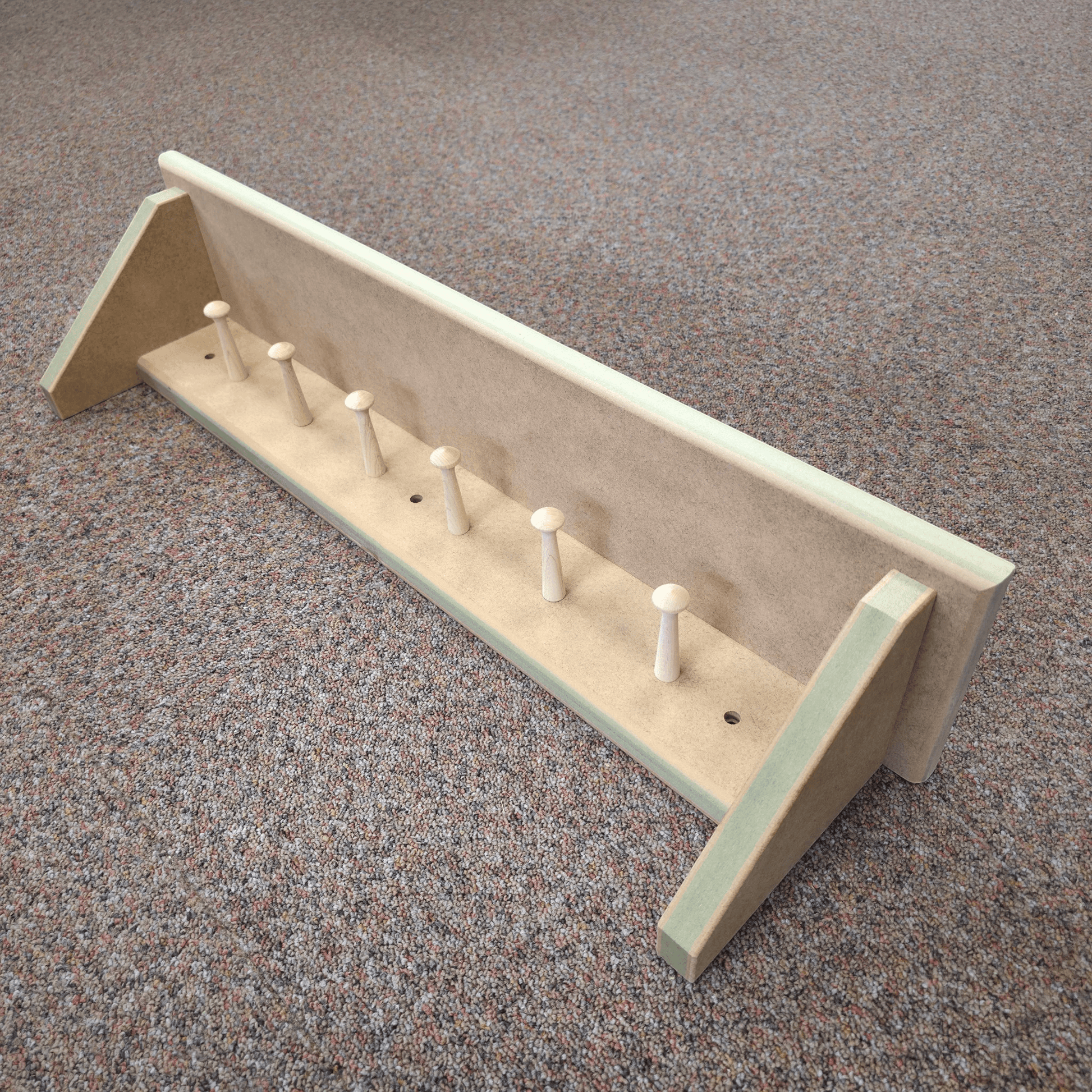 Modern Shaker Peg Shelf - Handmade peg shelf with smooth finish, perfect for organizing any space.