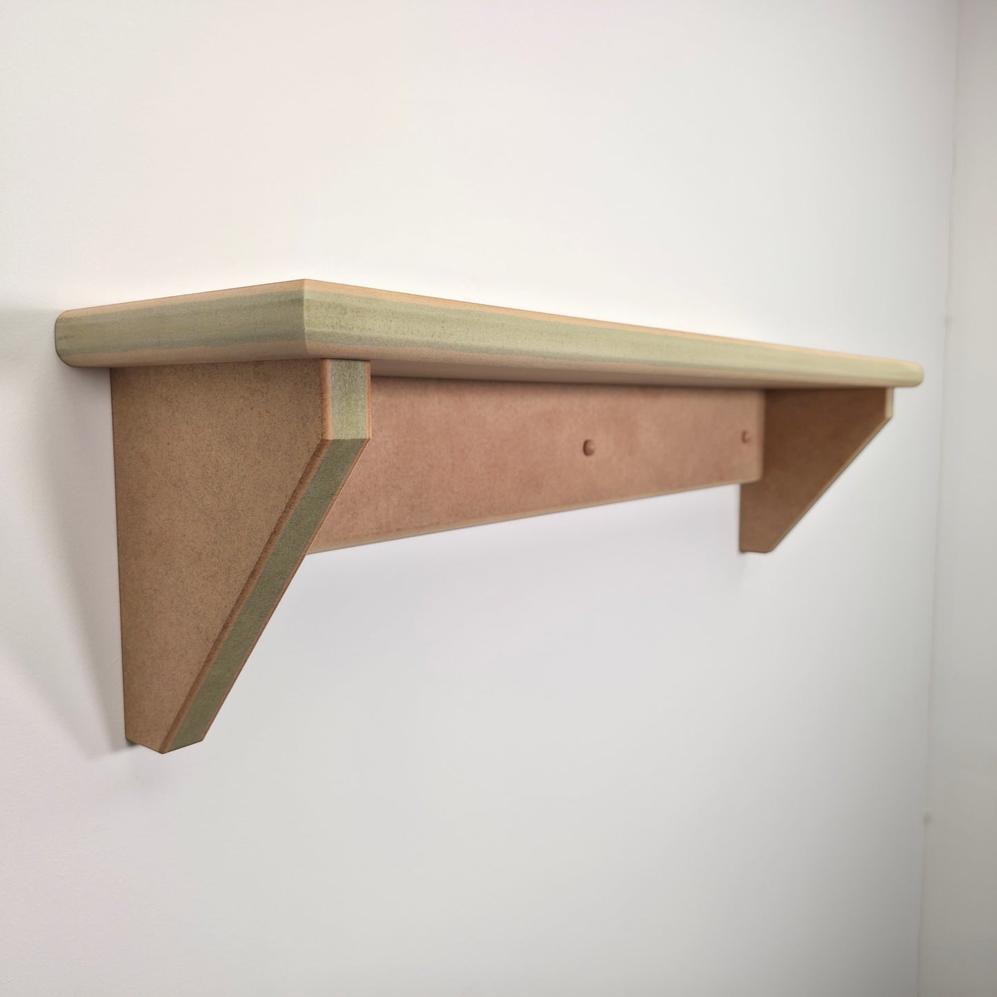 Modern Shaker Wall Shelf handmade from premium MR-MDF, featuring a clean design and smooth surface ready for painting.