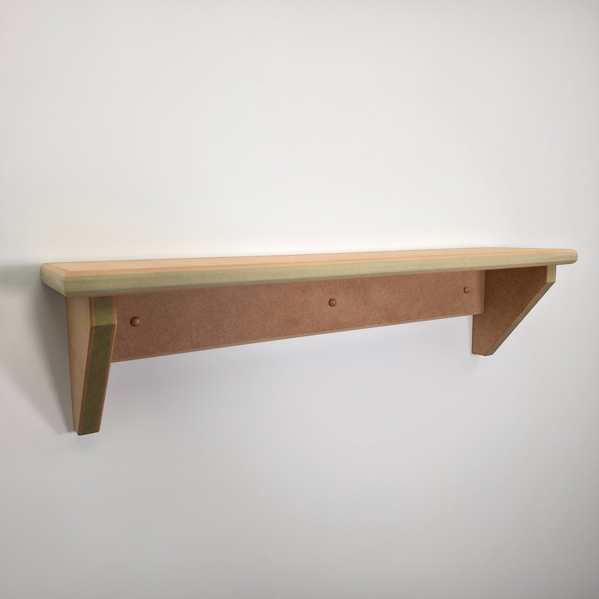 Modern Shaker Wall Shelf - Handmade wall shelf with smooth surface ready for paint.