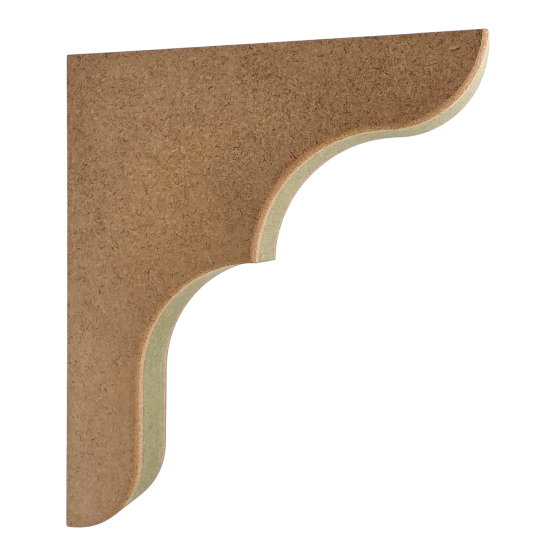 Traditional Shaker Shelf Bracket - Style 4, crafted from premium moisture-resistant MDF.