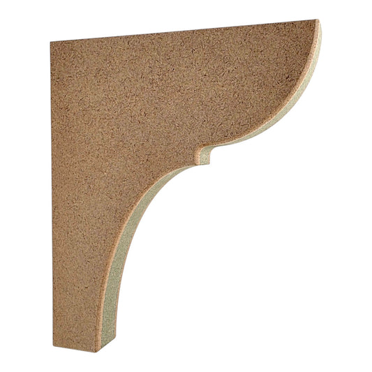 Traditional Shaker Shelf Bracket - Style 6, premium MDF shelf bracket with elegant contours for home decor support.