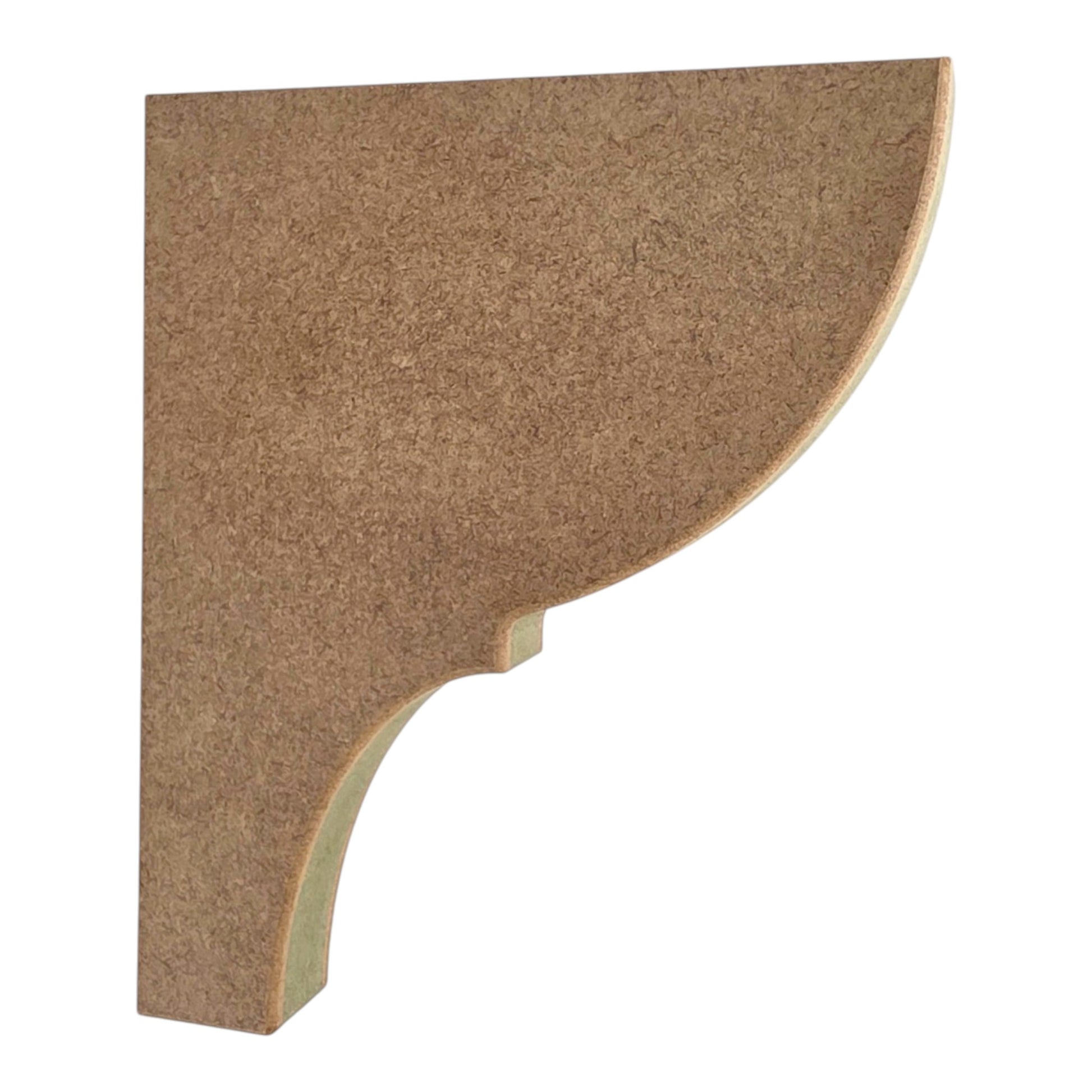 Traditional Shaker Shelf Bracket - Style 7 made of premium moisture-resistant MDF for sturdy shelving.