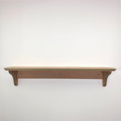 Handmade Traditional Shaker Wall Shelf - Ready to Paint
