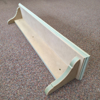 Handmade Traditional Shaker Wall Shelf - Ready to Paint