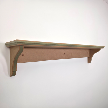Handmade Traditional Shaker Wall Shelf - Ready to Paint