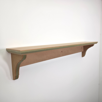 Handmade Traditional Shaker Wall Shelf - Ready to Paint