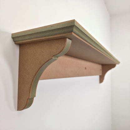 Handmade Traditional Shaker Wall Shelf - Ready to Paint