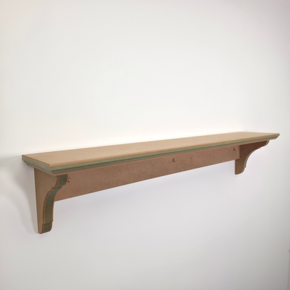 Handmade Traditional Shaker Wall Shelf - Ready to Paint
