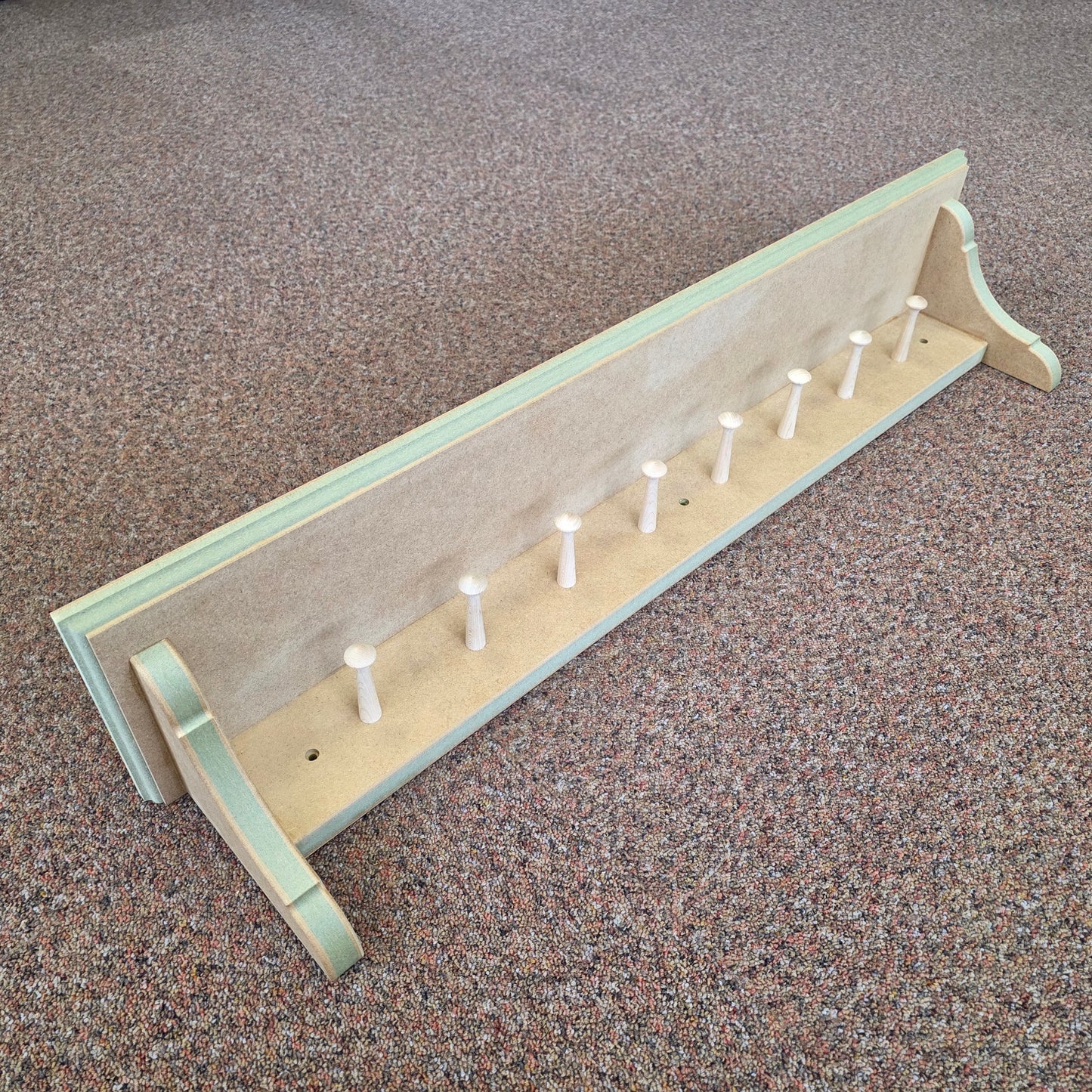 Handmade Traditional Shaker Peg Shelf - Ready to Paint