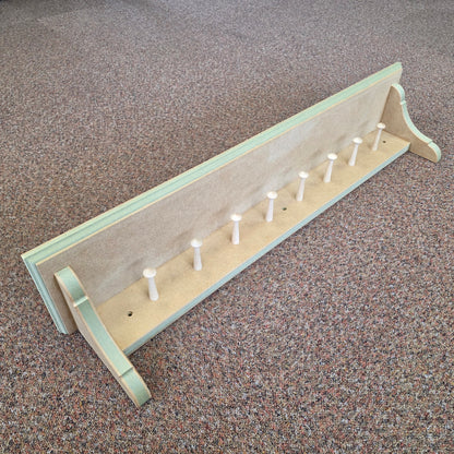 Handmade Traditional Shaker Peg Shelf - Ready to Paint