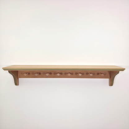 Handmade Traditional Shaker Peg Shelf - Ready to Paint
