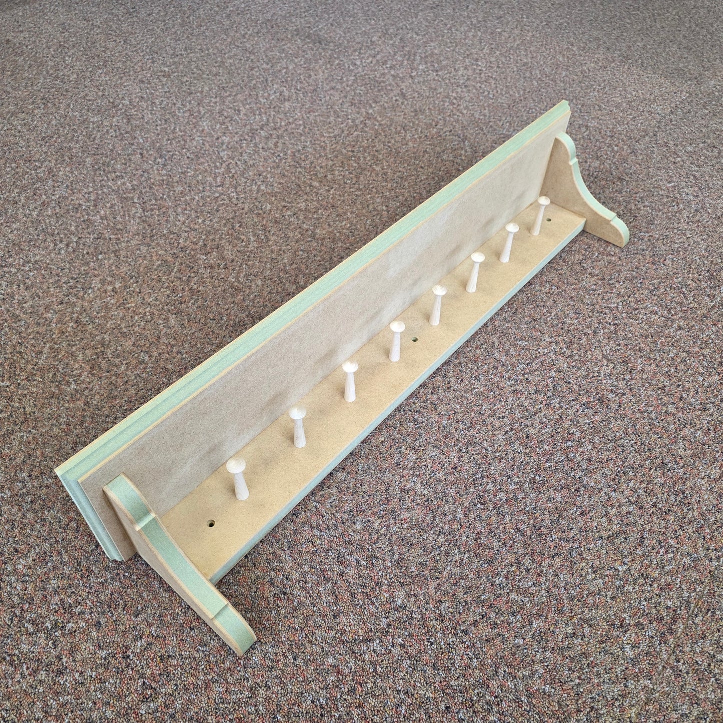 Handmade Traditional Shaker Peg Shelf - Ready to Paint
