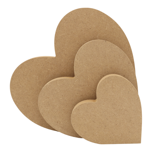 MDF Freestanding Slanted Heart Shape