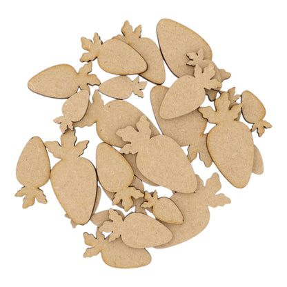 Carrot MDF Craft Shape - assorted laser-cut carrot shapes for crafting and decor