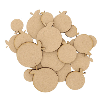 Orange MDF Craft Shape - assorted laser-cut orange shaped craft pieces for creative projects.