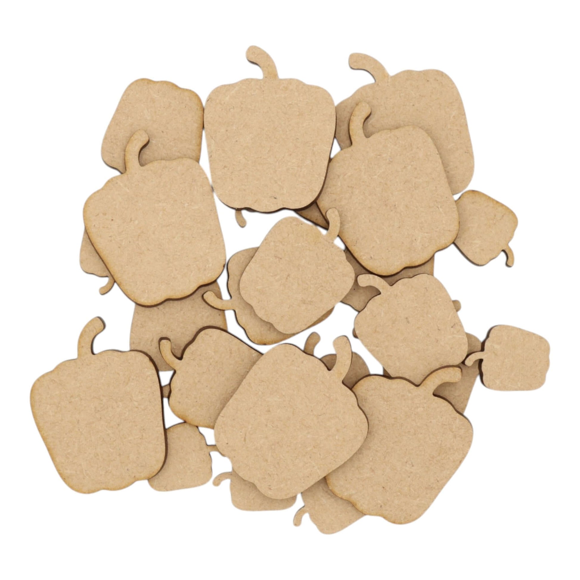 Pepper MDF Craft Shape - a collection of laser-cut MDF pepper shapes for crafting and decorative projects.
