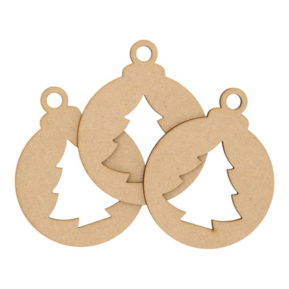 Wooden MDF Christmas Bauble Style 14