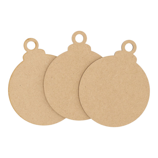Wooden MDF Christmas Bauble Style 1