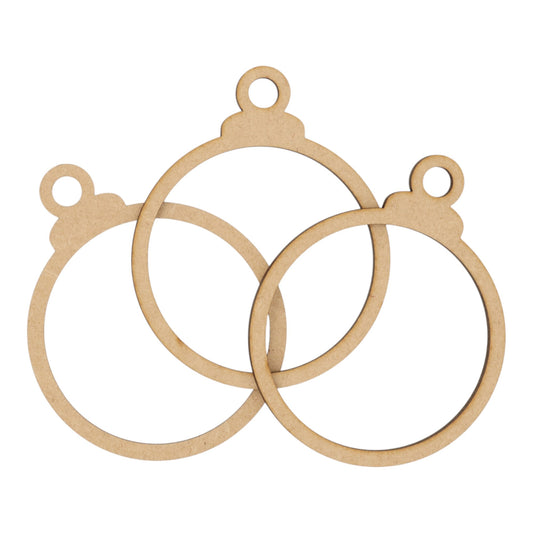 Wooden MDF Christmas Bauble Style 2
