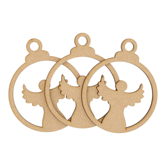Wooden MDF Christmas Bauble Style 5