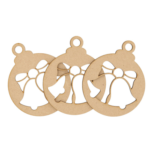 Wooden MDF Christmas Bauble Style 8