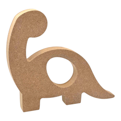 Dinosaur Egg Holder - Facing Back, chunky brontosaurus silhouette perfect for Easter displays.